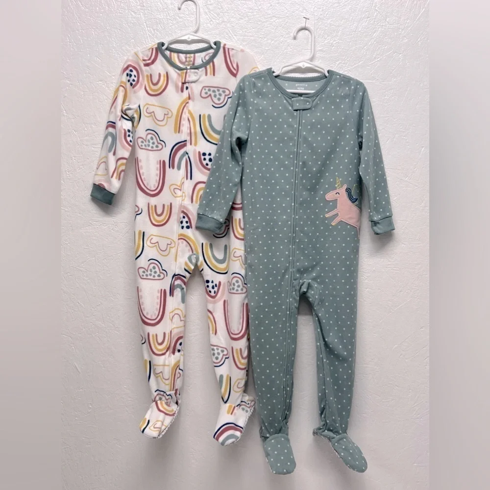 CARTER’S 2-Pack - 1-Piece Fleece Footed Sleepwear - 4T